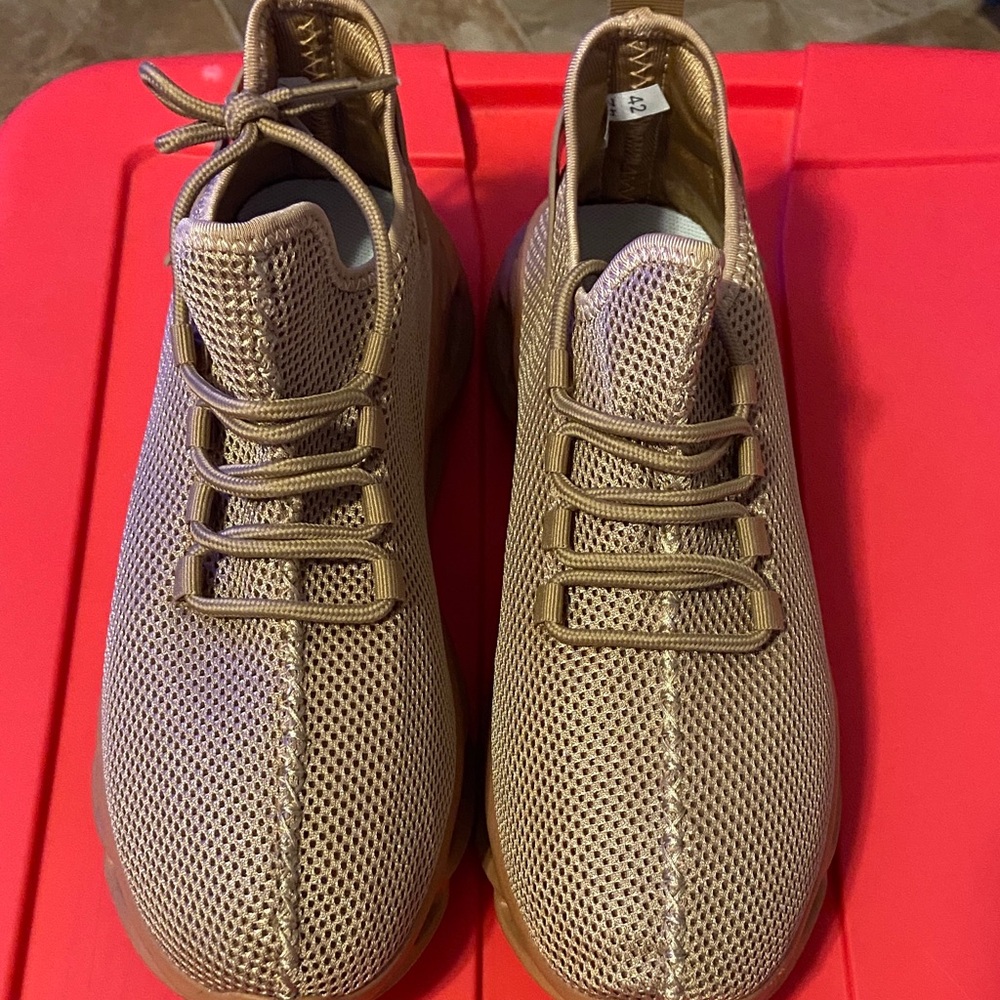 SHEIN Tan Mesh Sneakers